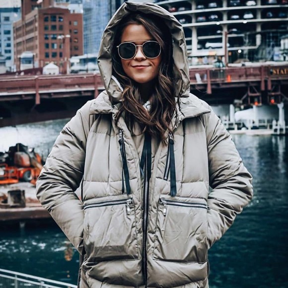 OROLAY Jackets & Blazers - OROLAY IVORY PUFFER JACKET